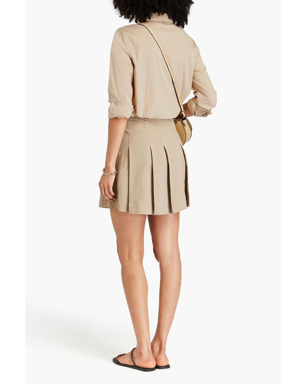 Brunello Cucinelli Natural Bead-embellished Cotton-blend Poplin Shirt