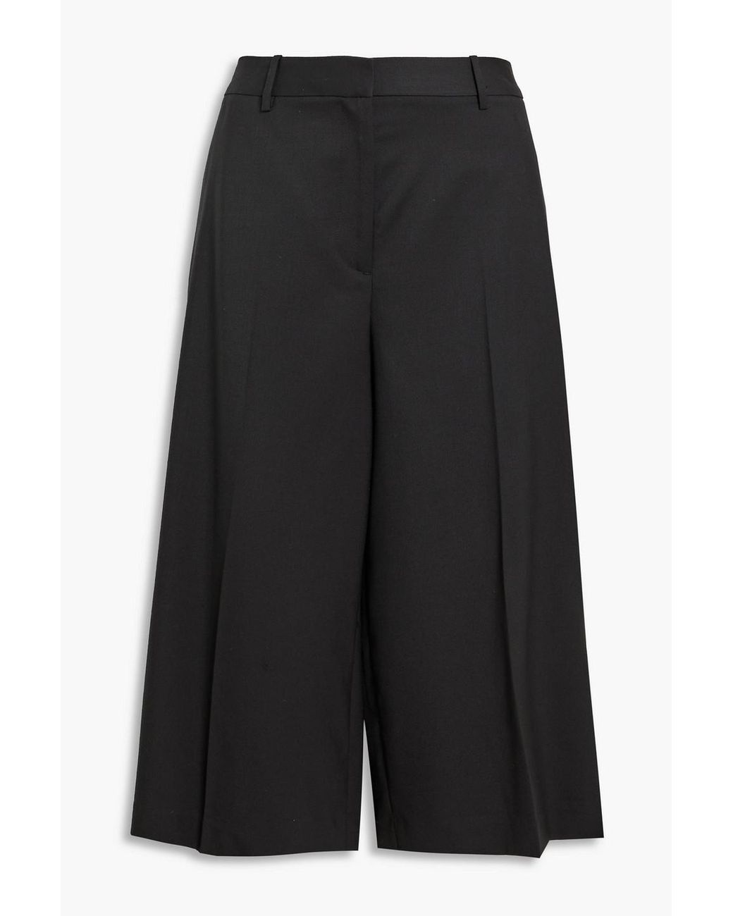 Nili Lotan Ilford Wool-blend Twill Culottes in Black | Lyst