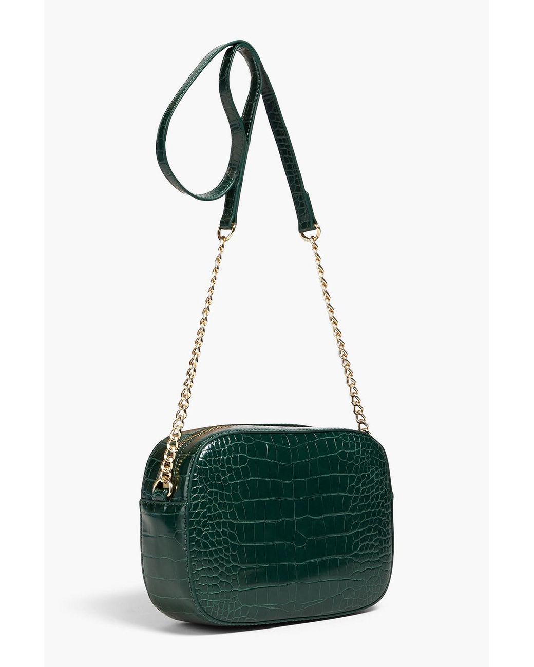 Green faux deals croc bag