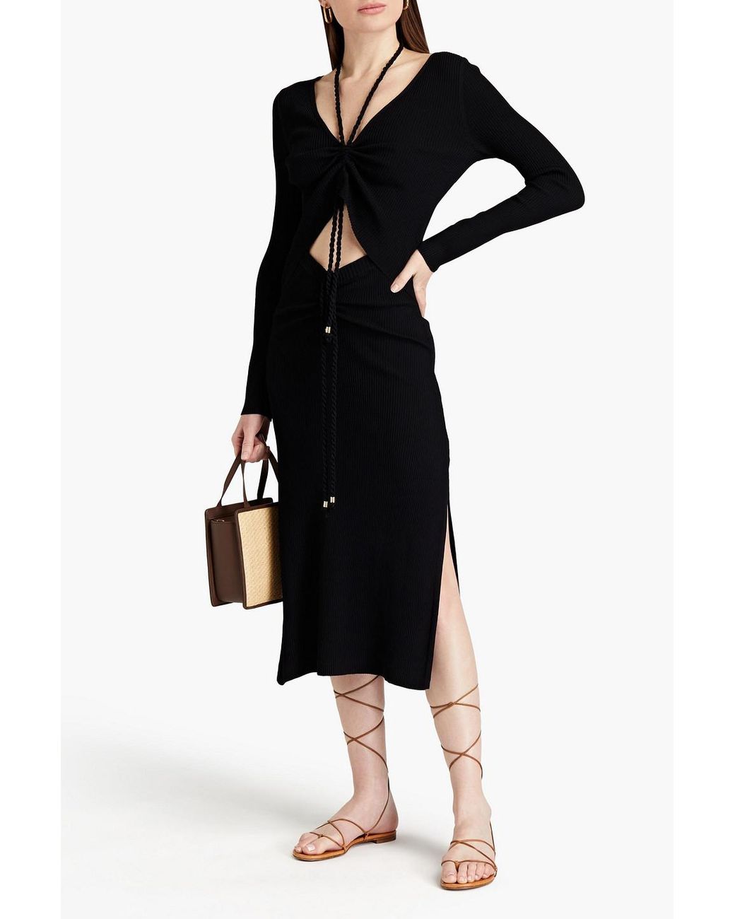 Nicholas Synthetic Luisa Cutout Ribbed 