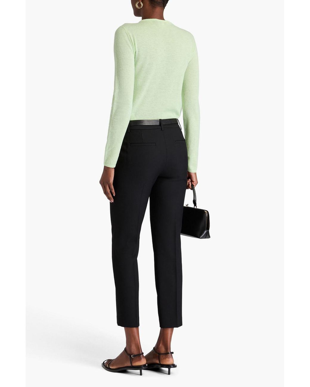 Tibi Green Wool-blend Sweater