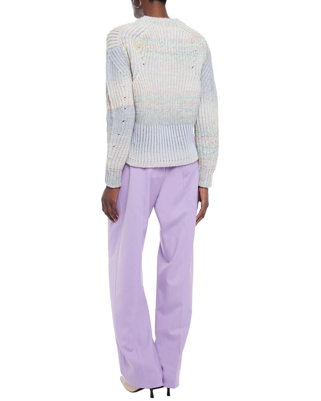 Acne Studios Synthetic Dégradé Ribbed-knit Sweater in Light Gray (Grey) -  Lyst