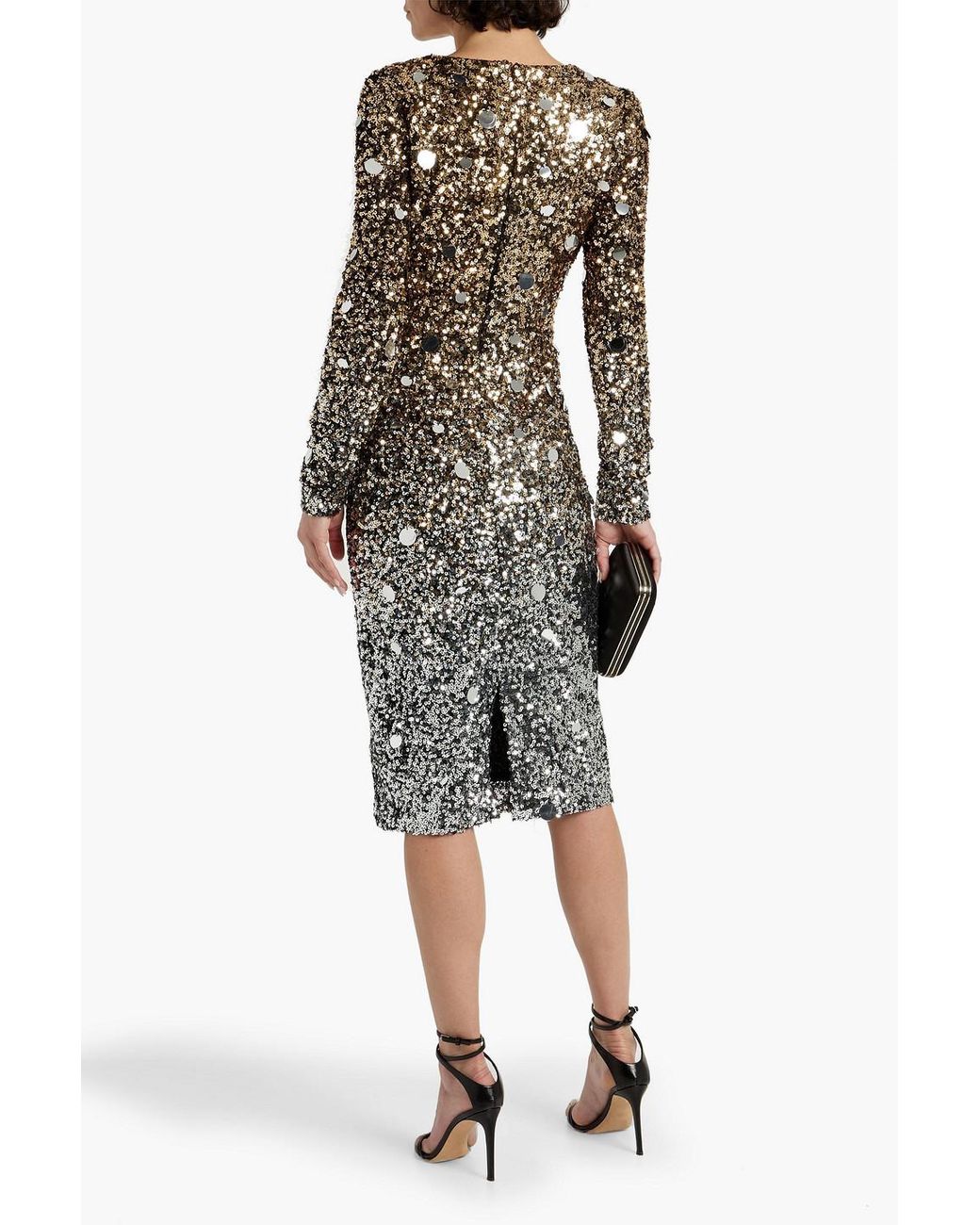 knee length dresses for ladies Sequin Embroidered Tulle Midi Dress main image 0