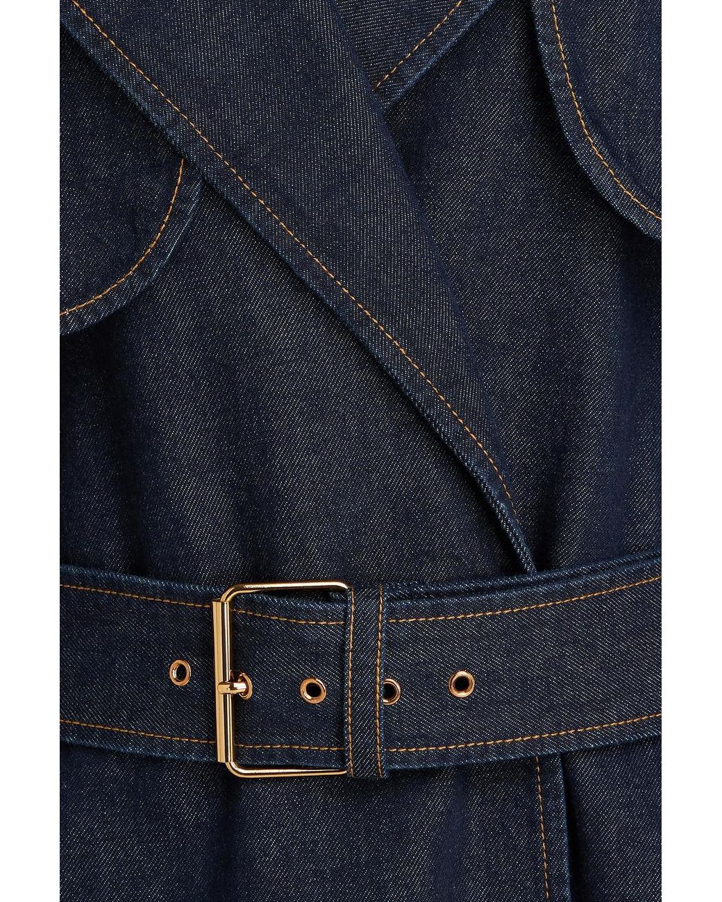 タイムセール！Zimmermann Denim Trench Cape Coat Zimmermann Denim Trench Coat in Blue | Lyst UK