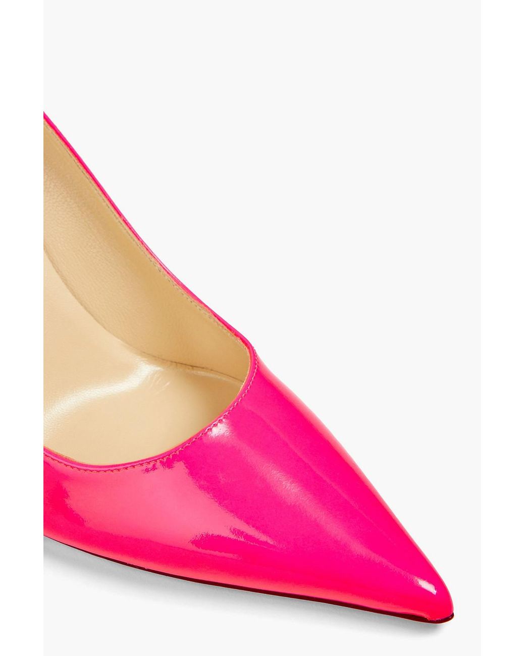 Jimmy Choo Agnes Neon Glossed Pumps in Pink | Lyst Canada