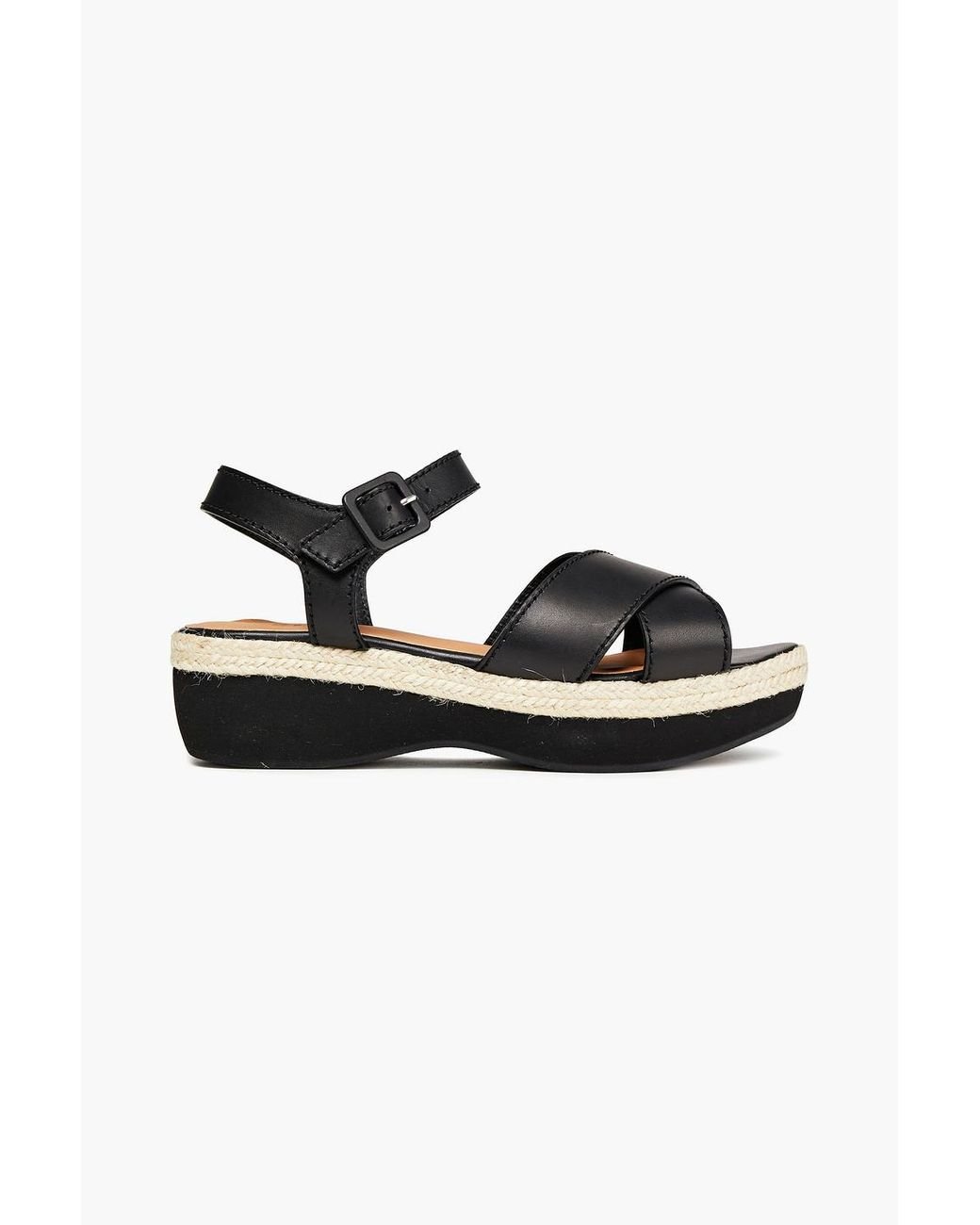 Castañer Wilma Leather Platform Sandals in Black | Lyst