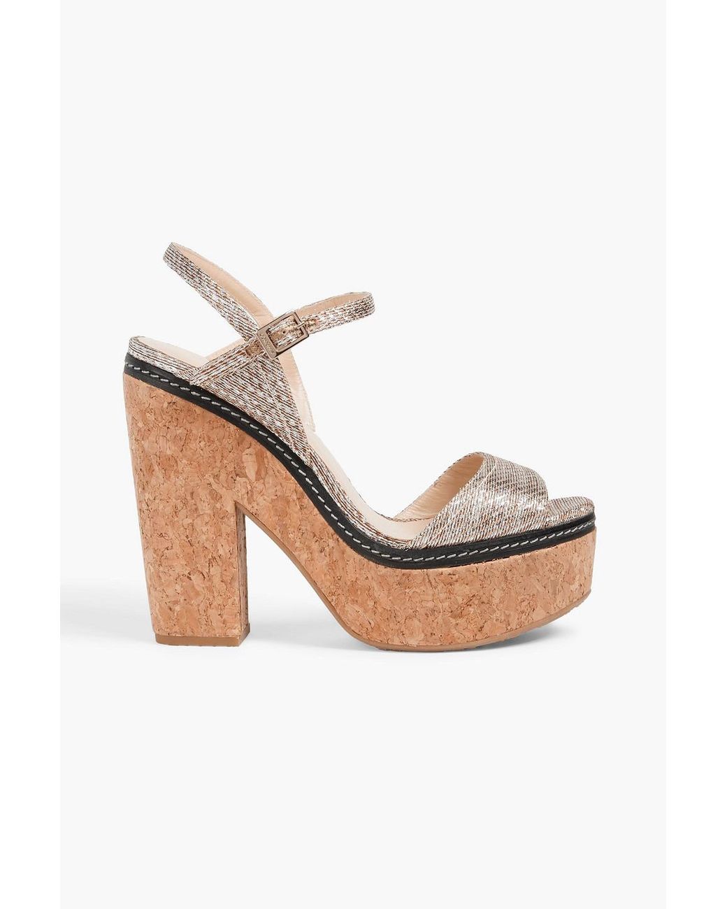 Jimmy Choo Naylor 135 Woven Platform Wedge Pumps in White Lyst