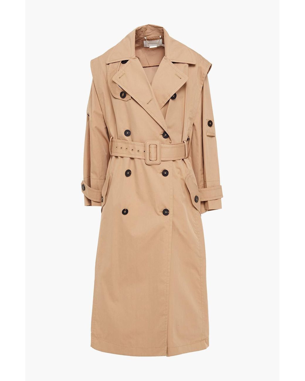 Zimmermann Women's Natural Belted Pleated Cotton-blend Twill Trench Coat