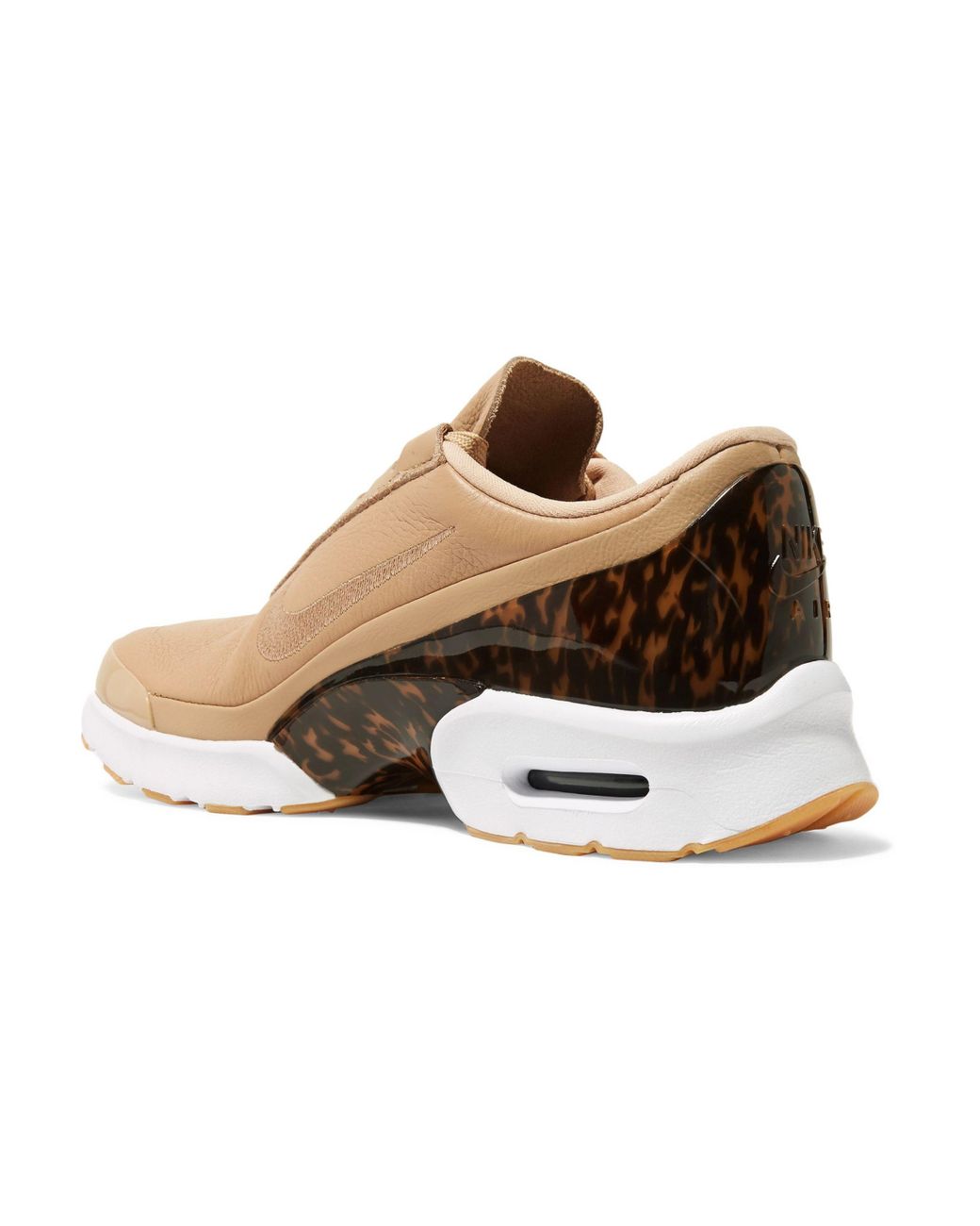 Nike Max Jewell Lx Leather And Tortoiseshell Sneakers in Natural | Lyst