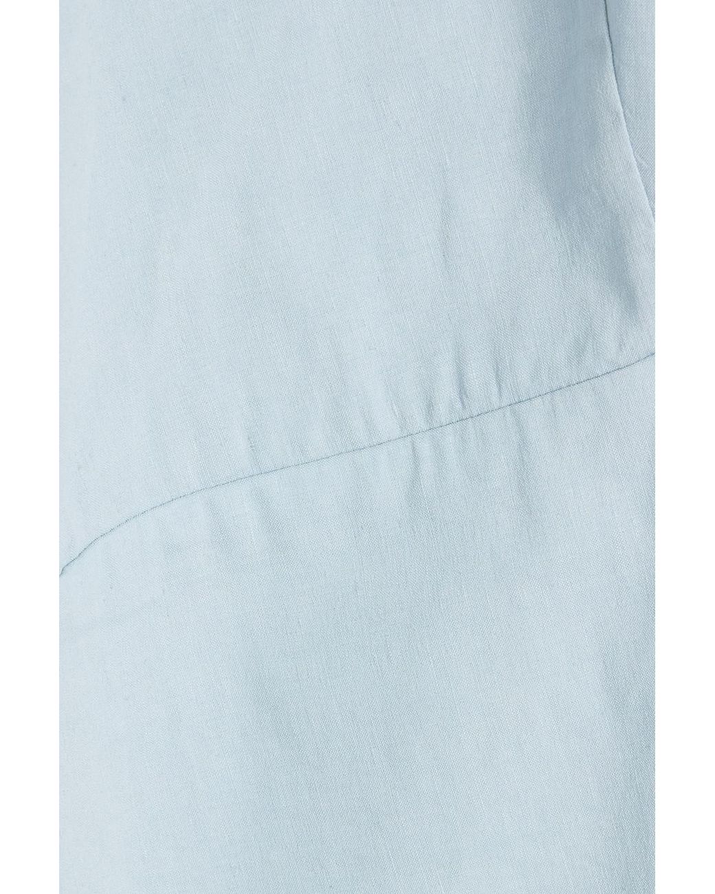 Theory Blue Linen-Blend Midi Wrap Dress