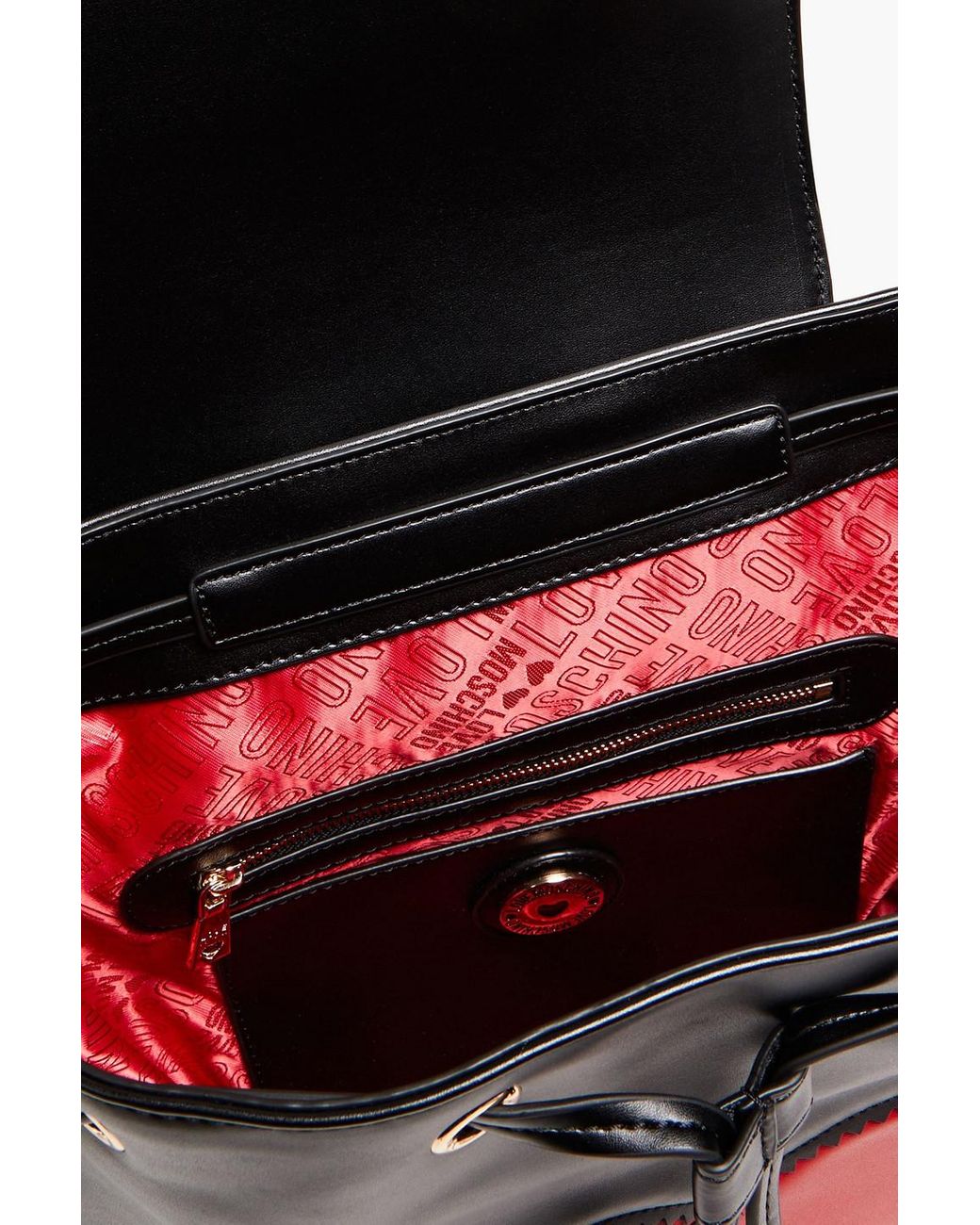 Love Moschino Faux Leather Backpack in Black | Lyst display picture 1