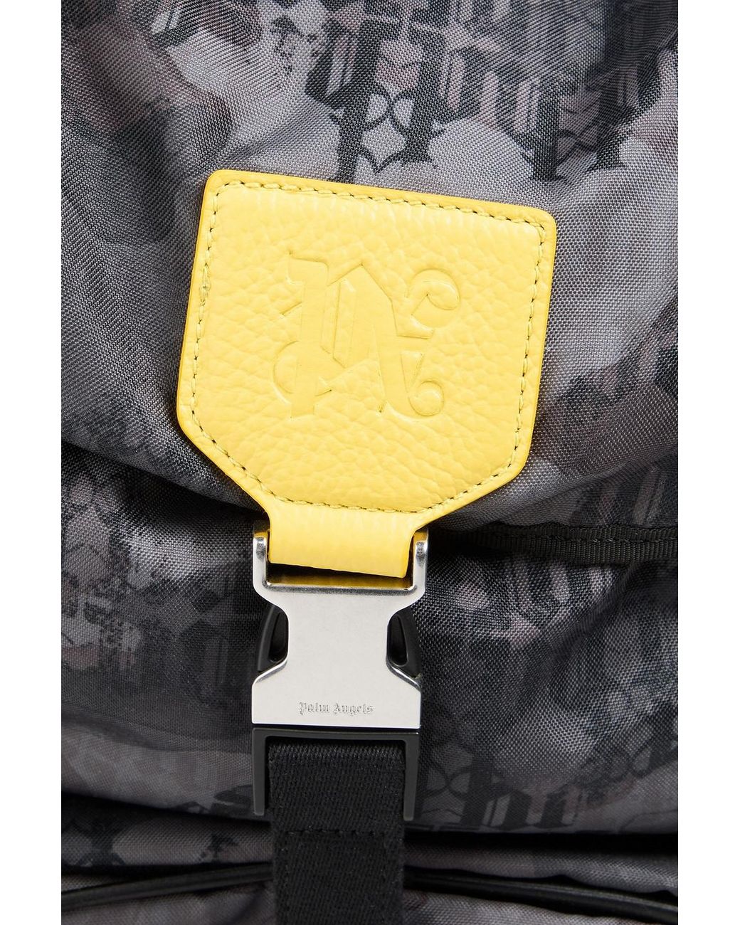 Palm Angels Black Printed Shell Backpack for men