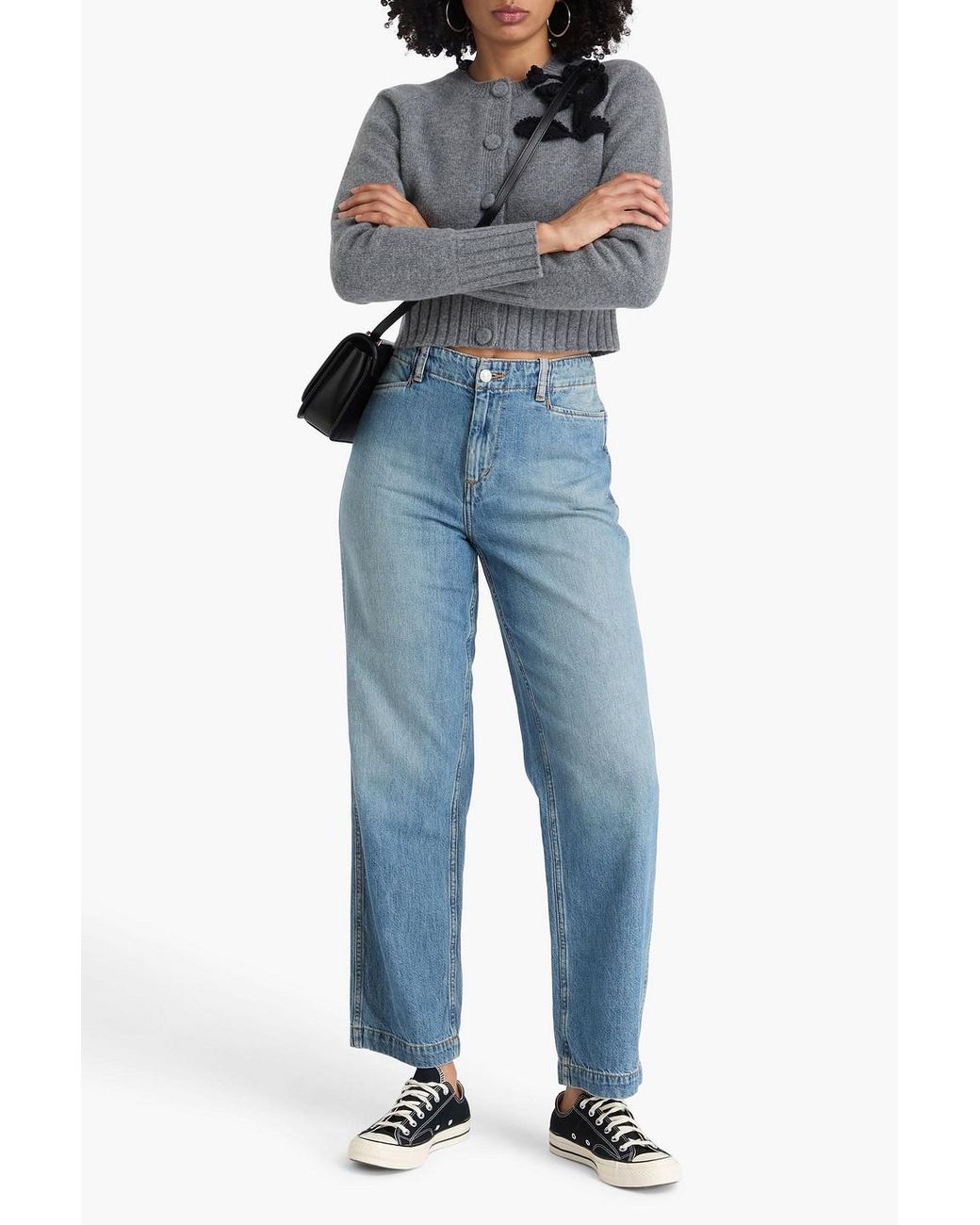 Re/done Blue Slacker High-Rise Straight-Leg Jeans