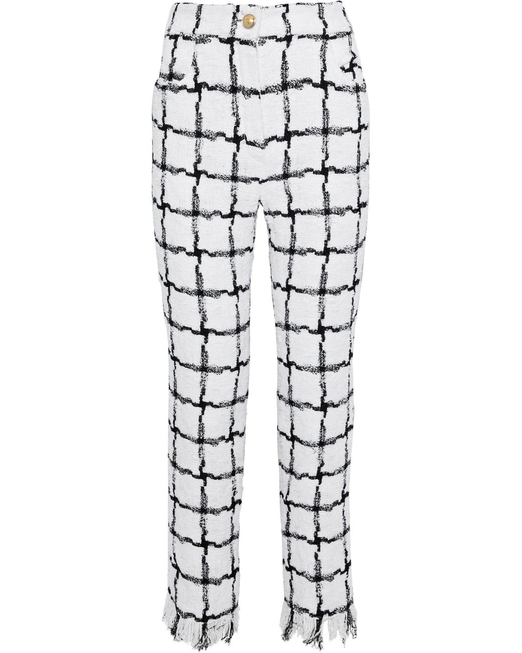 tweed Straight-leg Pants 