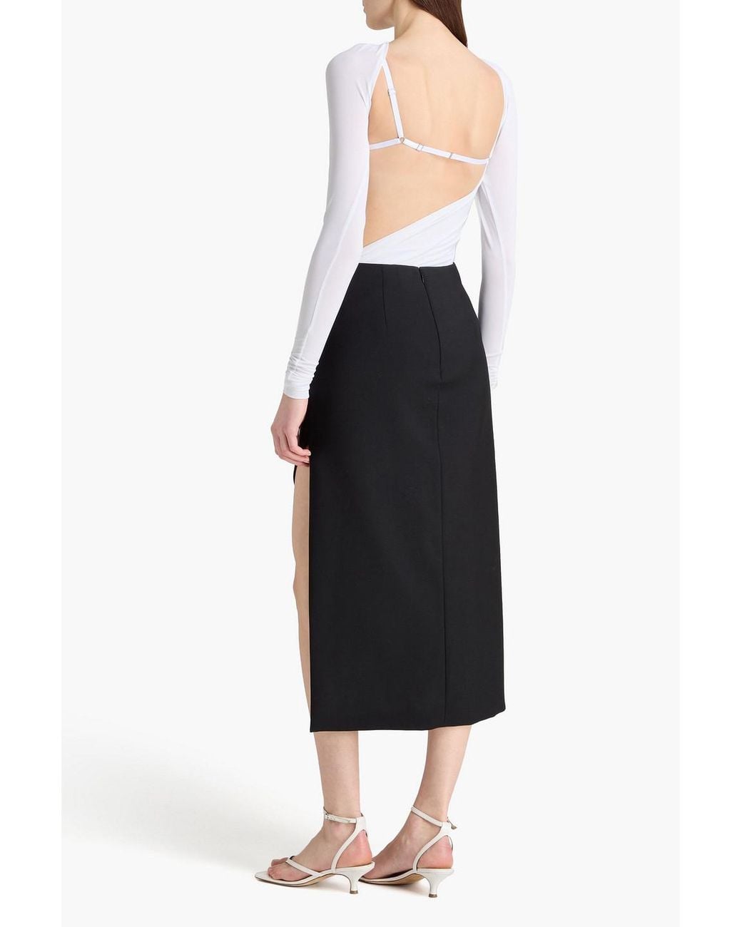 Jacquemus White Asymmetric Cutout Stretch-jersey Bodysuit