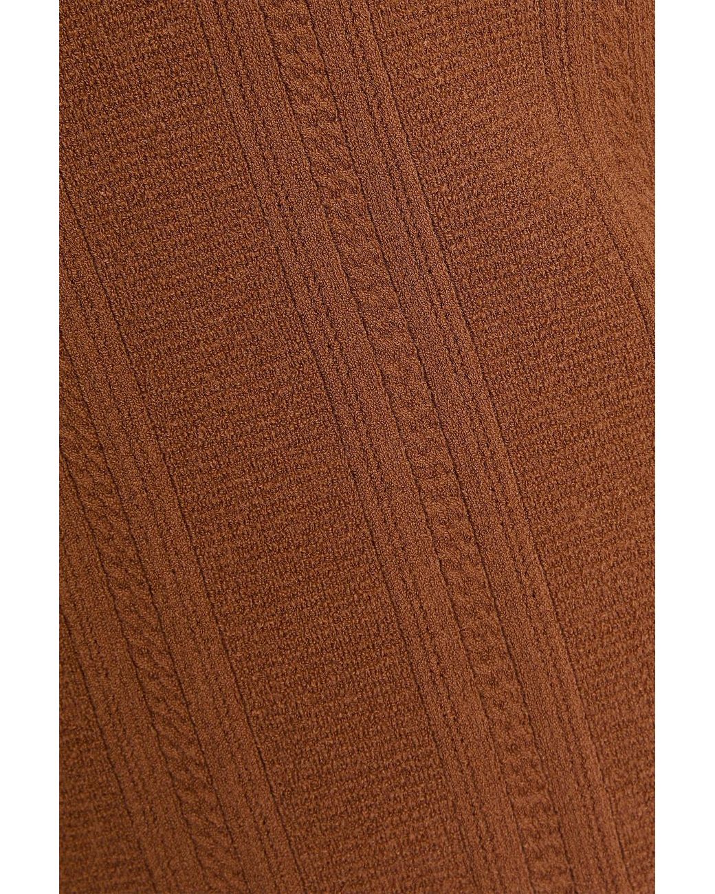 Veronica Beard Brown Sid Ribbed-knit Vest