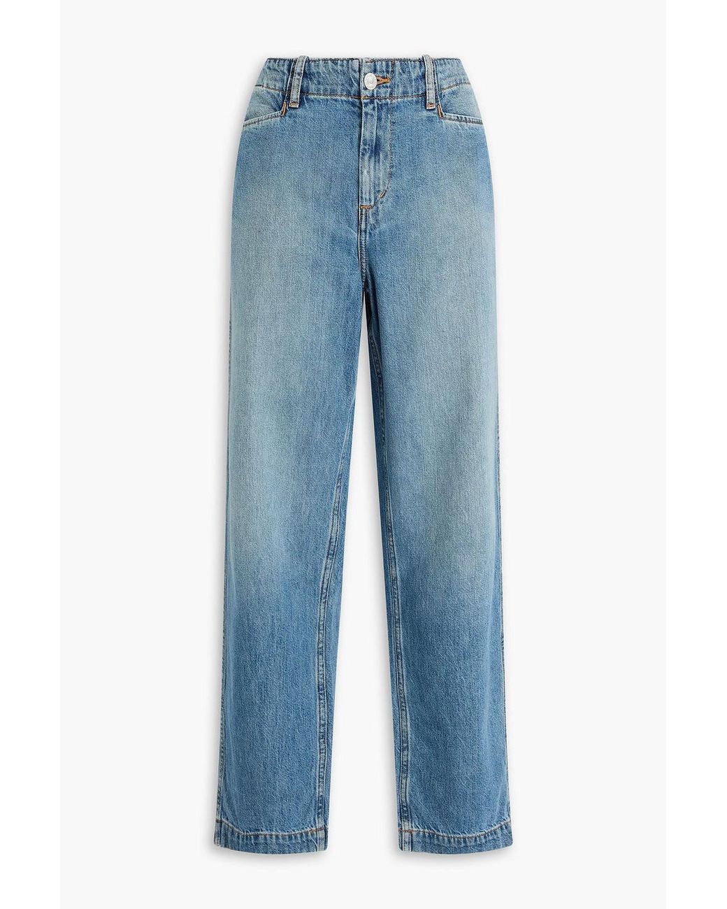 Re/done Blue Slacker High-Rise Straight-Leg Jeans