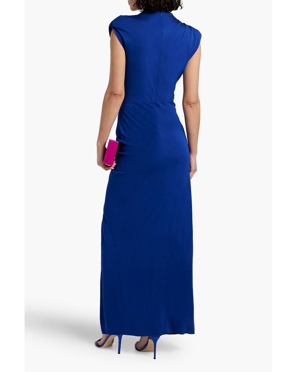 DIANE VON FURSTENBERG ワンピース Apollo jersey maxi 855908 Diane von Furstenberg Apollo Ruched Cap-Sleeve Jersey Maxi