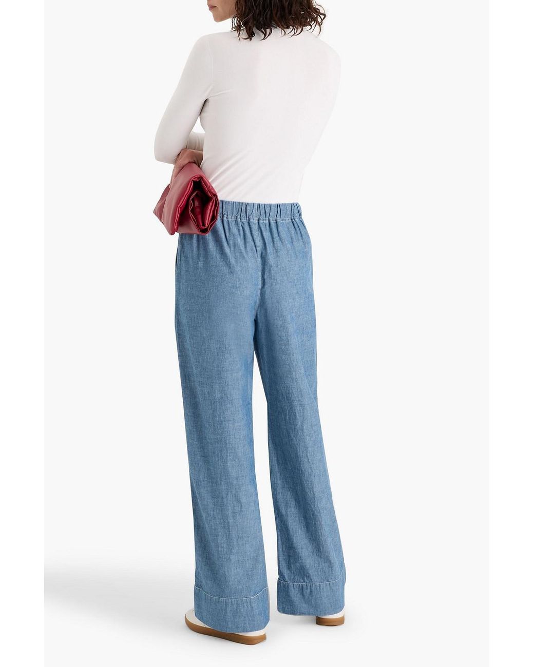 Alex Mill Riley Cotton Straight-Leg Pants in Blue | Lyst