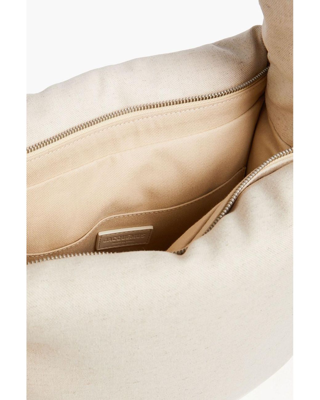 JACQUEMUS Le Cuscinu キャンバス ショルダーバッグ jacquemus-White-Le-Cuscinu-