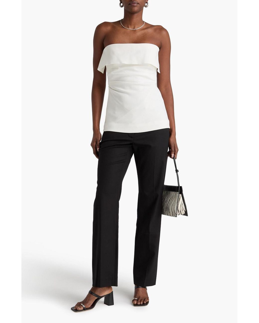 Proenza Schouler Natural Strapless Crepe Top