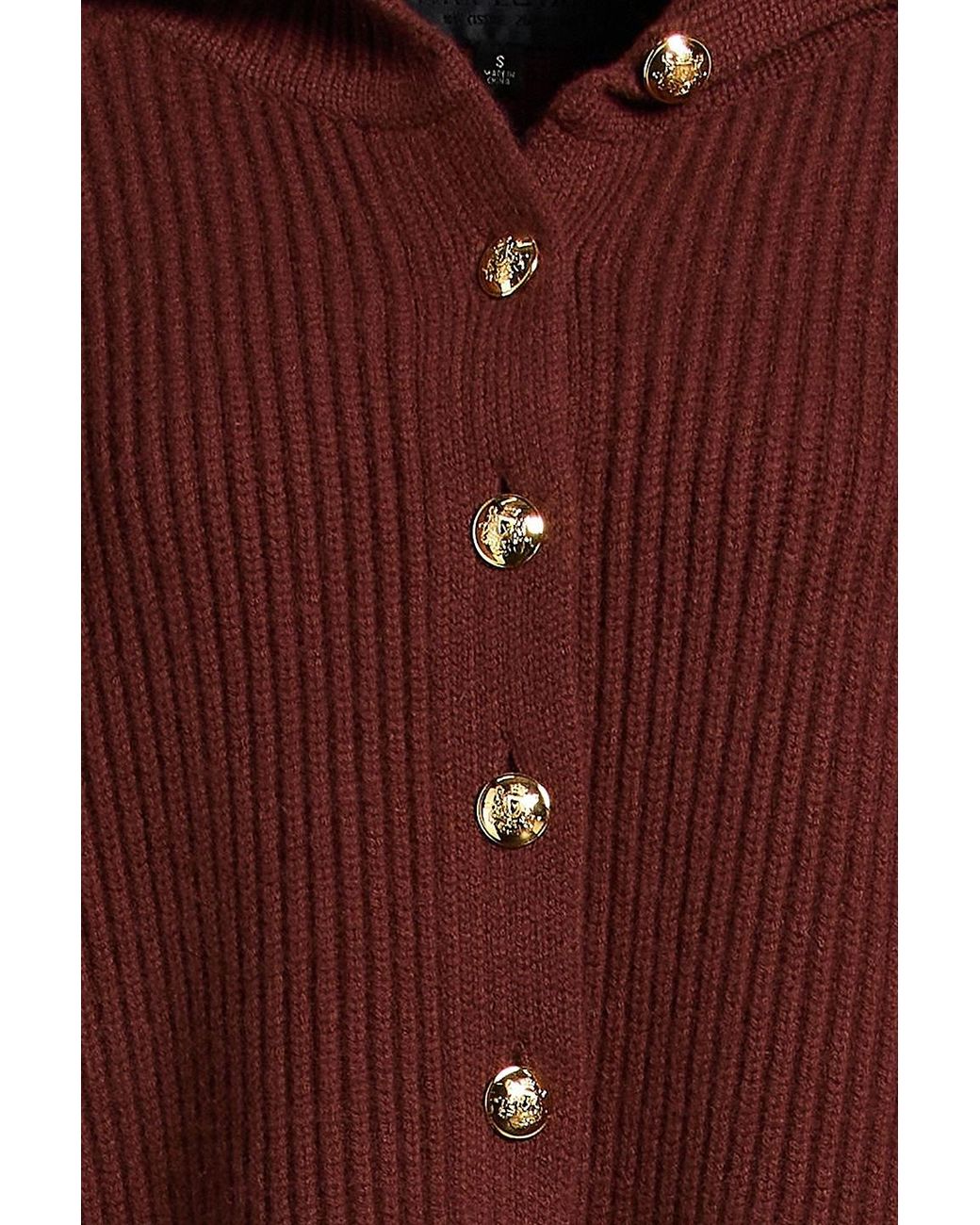 Nili Lotan Red Deryl Ribbed Cashmere Cardigan