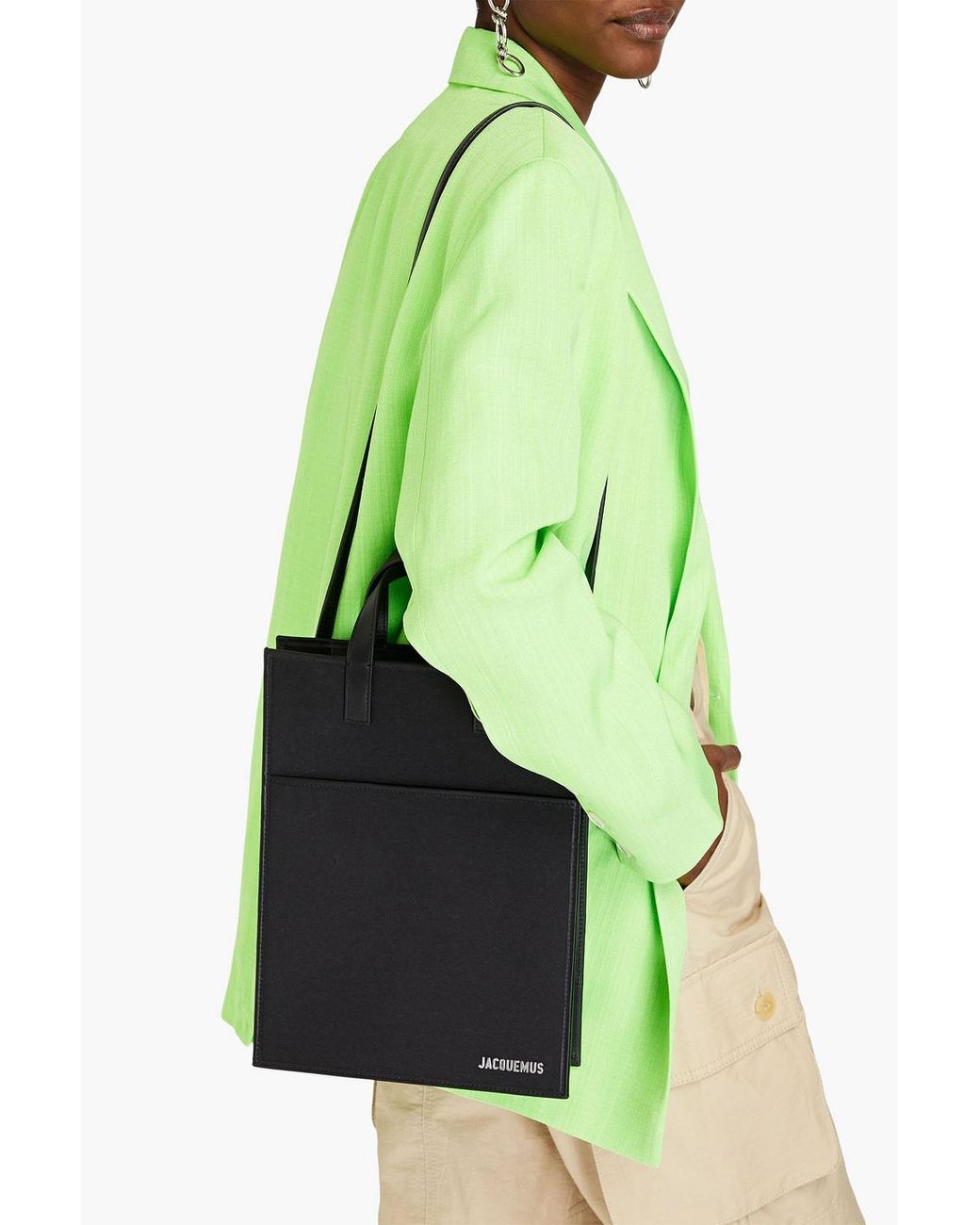 JACQUEMUS キャンバストートバッグ Le Cabas Jacquemus Le Cabas Cuerda Tote Bag | Black | FARFETCH CA