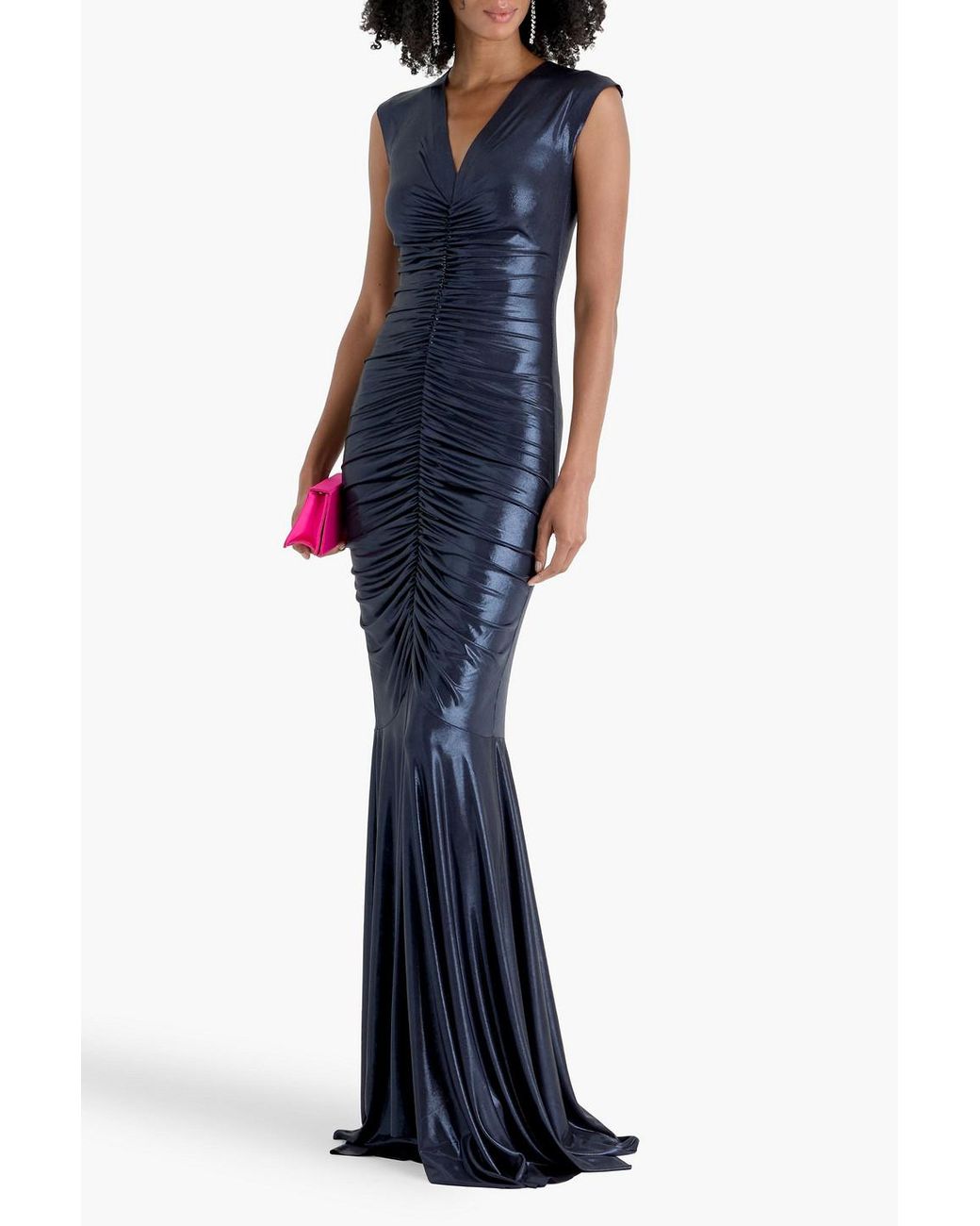 blue norma kamali dress Norma Kamali Metallic Navy Evening Dress sz 2 l Michael's Luxury  Consignment – Michael's Consignment NYC