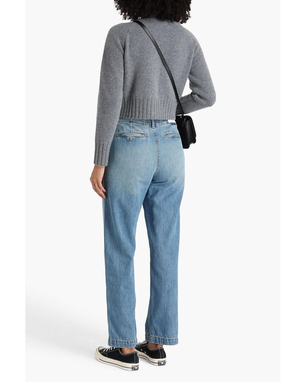 Re/done Blue Slacker High-Rise Straight-Leg Jeans