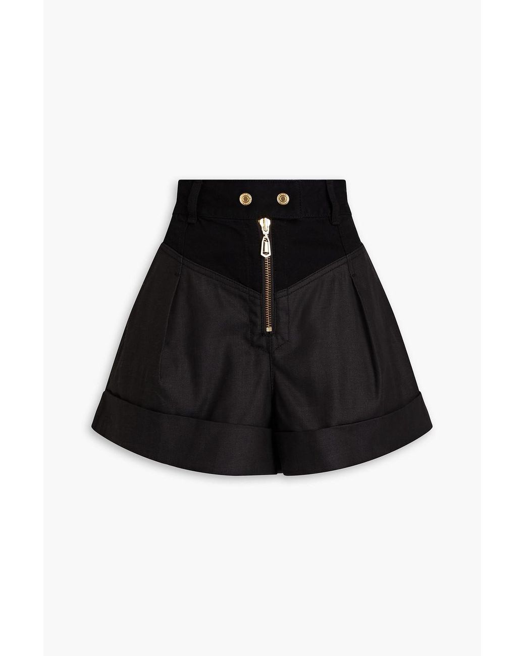 Zimmermann Dancer Two-tone Denim Shorts in Black | Lyst Canada