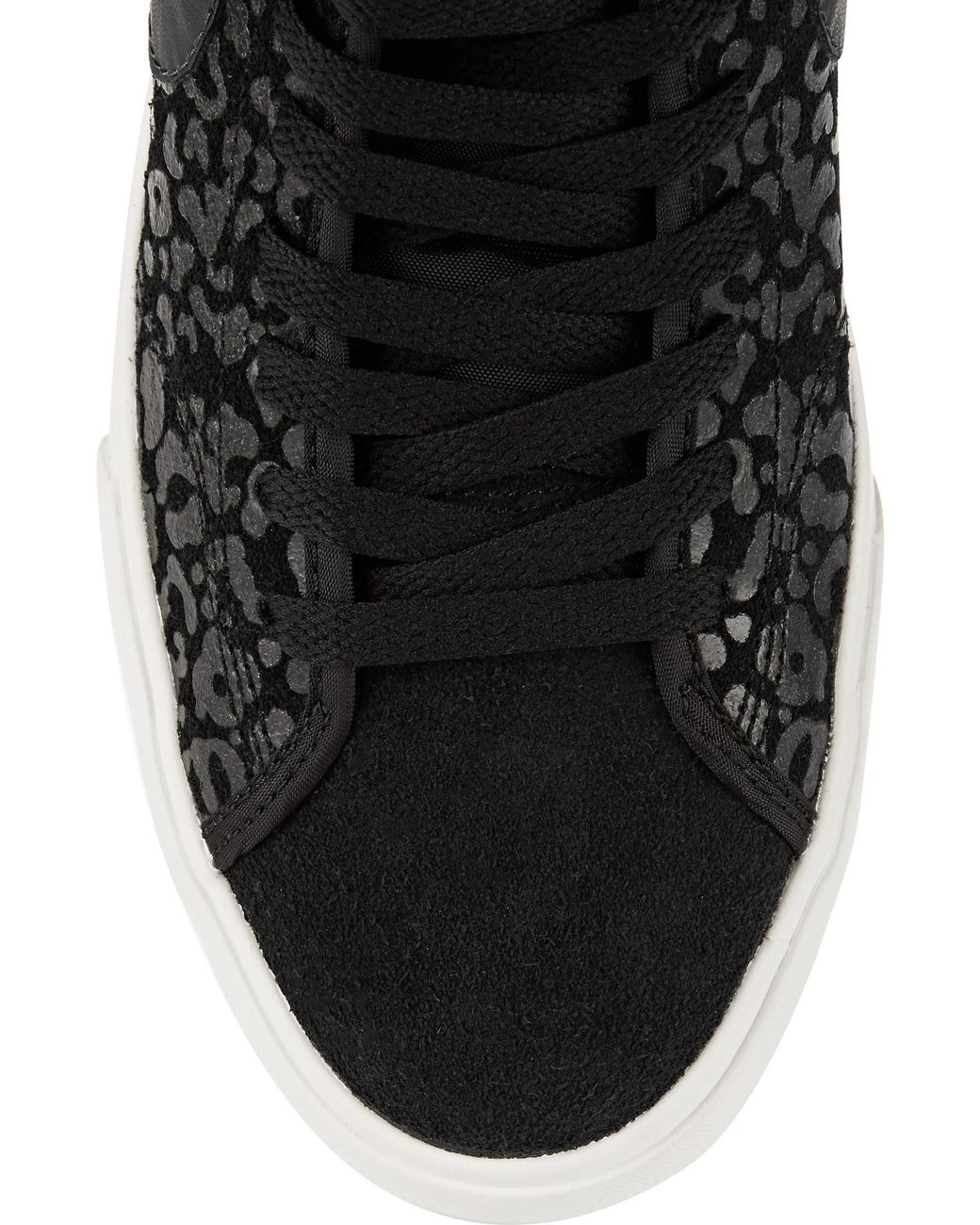 Nike Primo Court Leopard-print Suede High-top Sneakers in Black | Lyst