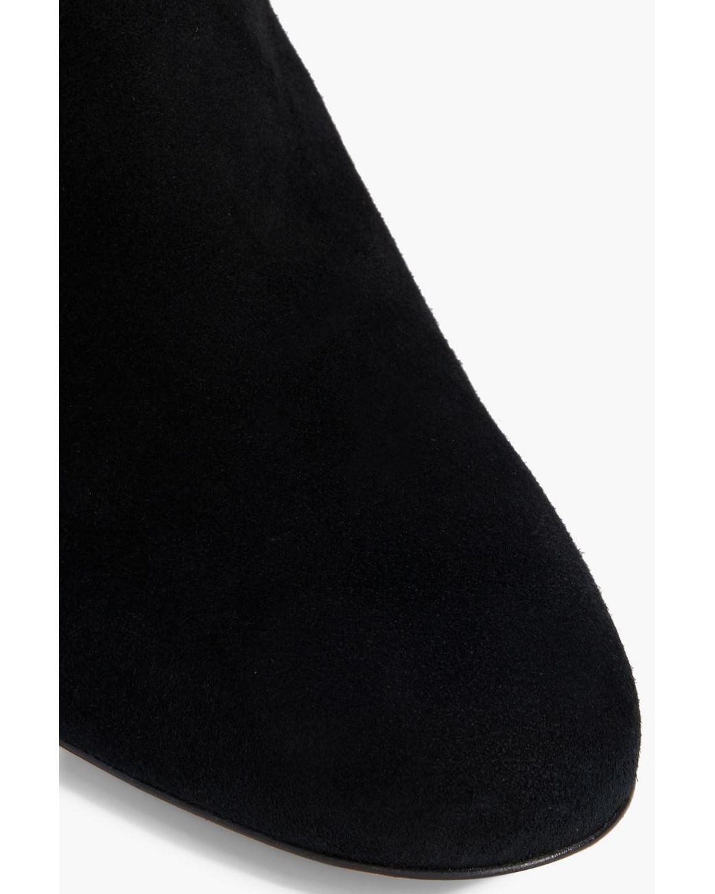 Stuart Weitzman Black Sofia 50 Suede Ankle Boots