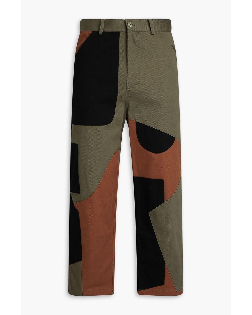 Patchwork pants | Navy / Multicolor | L | CC-C5327-101-L