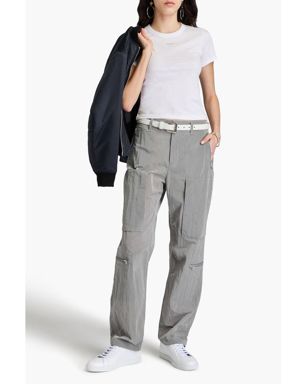 Rag & Bone Gray Kai Shell Cargo Pants
