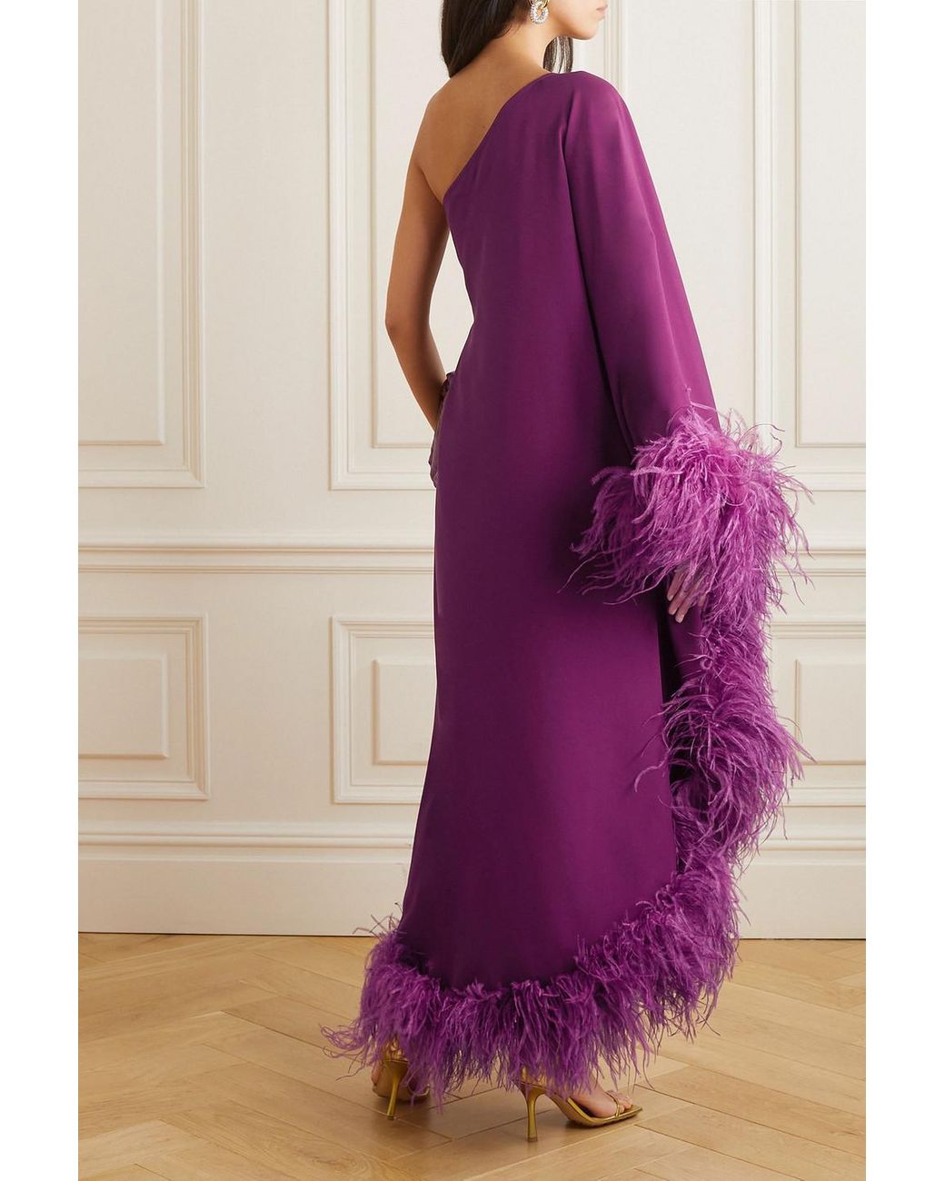 strapless open back dress Feathered Ubud Dress in Ivory – Taller Marmo Boutique main image 1