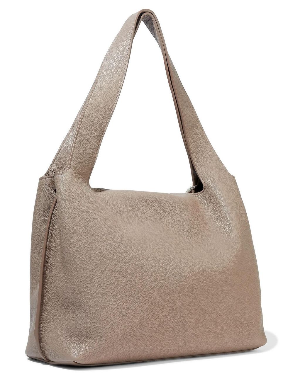 The Row Duplex Tasseled Pebbled leather Shoulder Bag Taupe Lyst