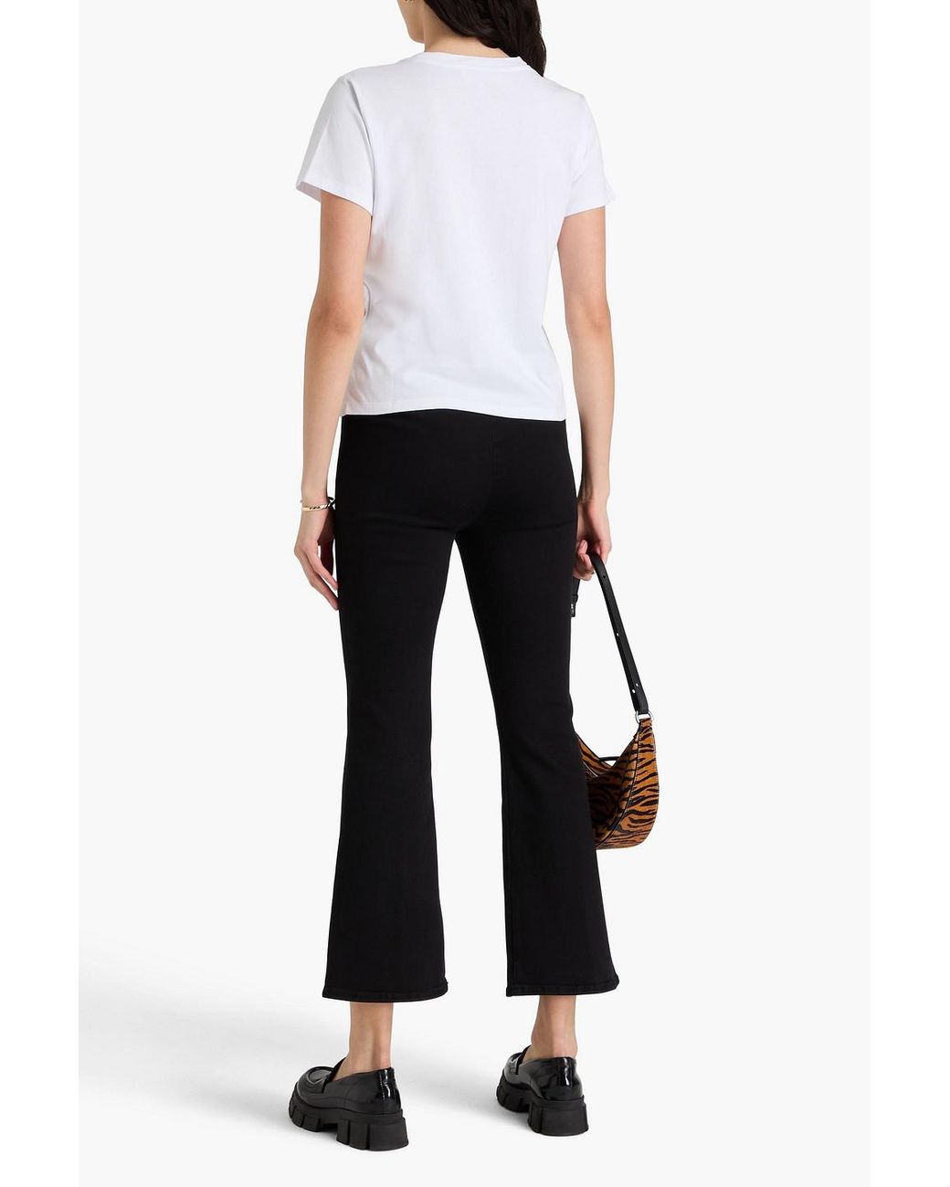 Frame Jet Set FRAME Jet Set High-rise Bootcut Jeans in Black | Lyst