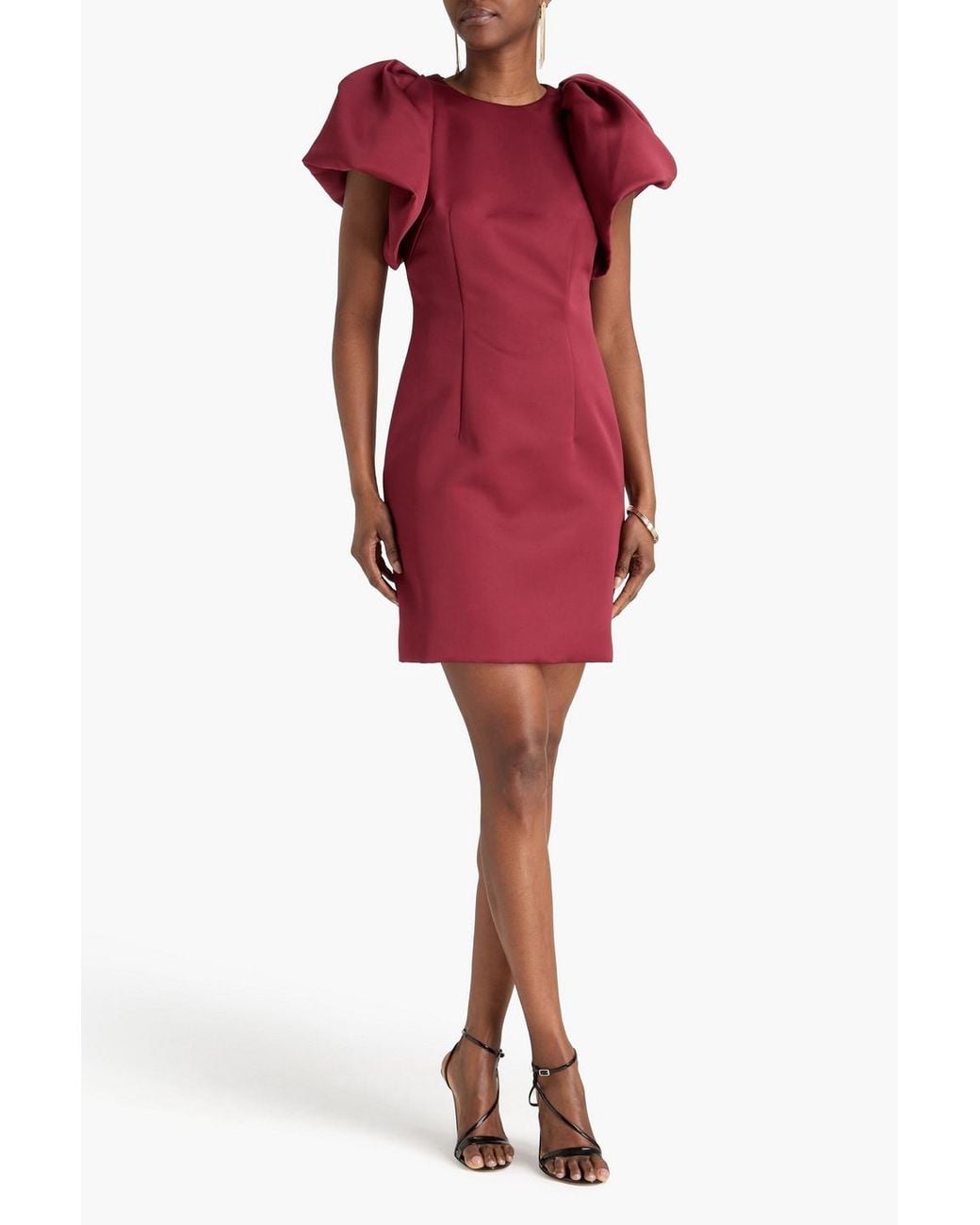 LEO LIN Red Dayna Satin Mini Dress