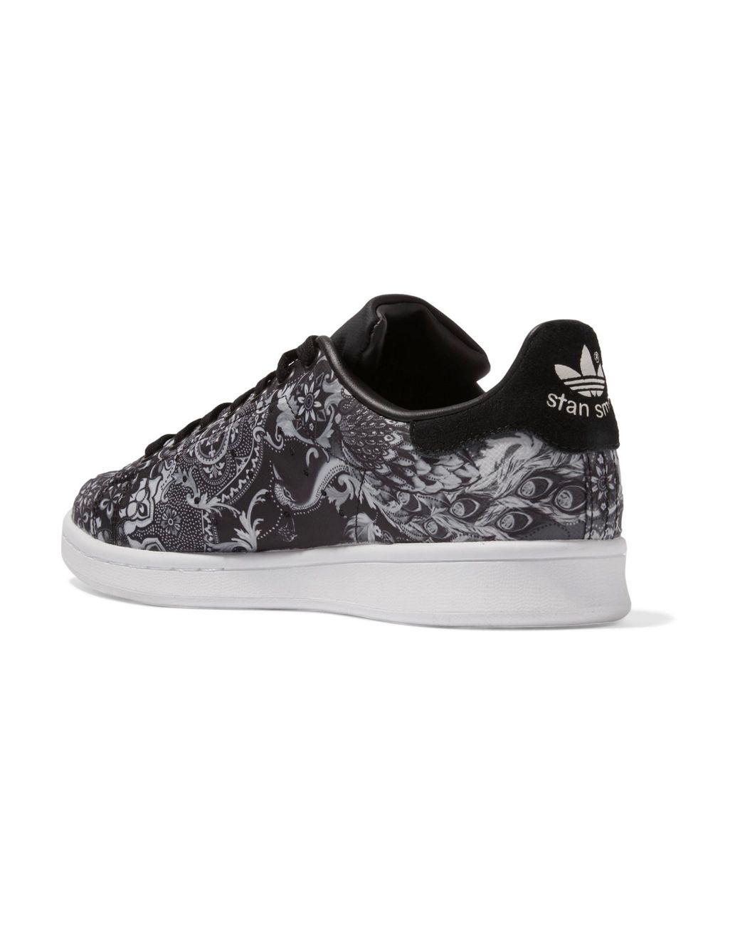 adidas Originals Stan Smith Paisley-print Shell Sneakers in Black | Lyst UK