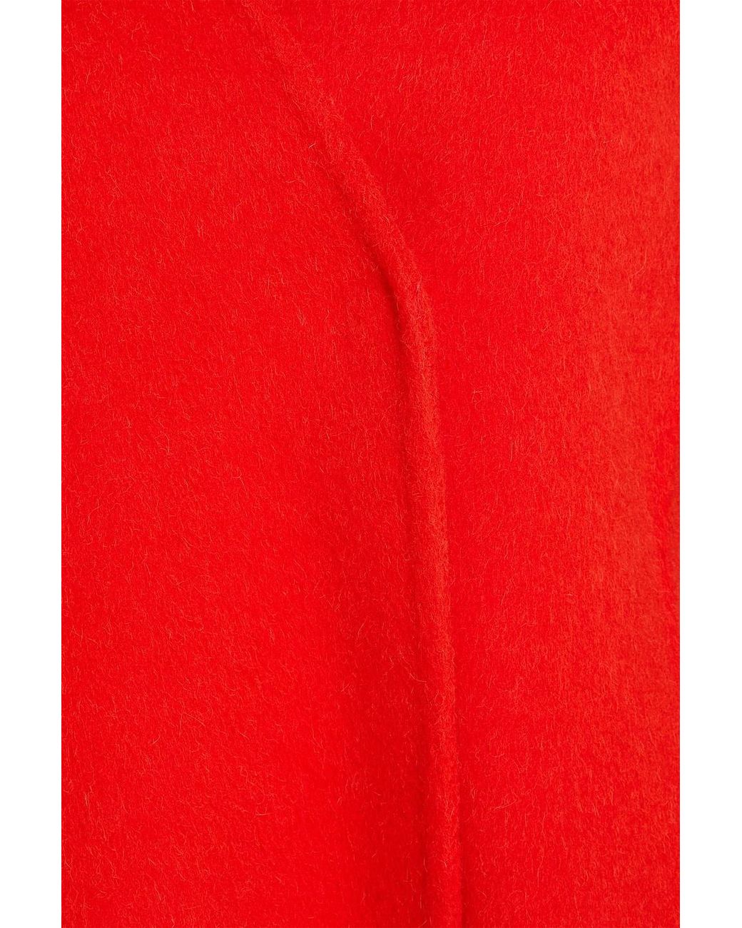 Jil Sander Red Alpaca-Blend Felt Coat