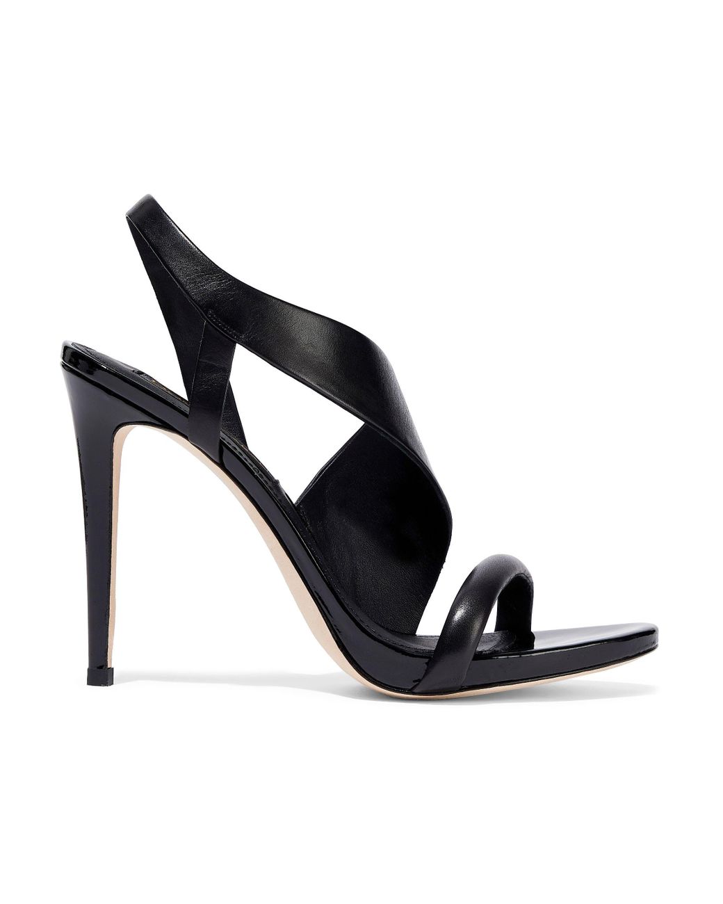 Donna Karan Sharon Leather Sandals Black - Lyst