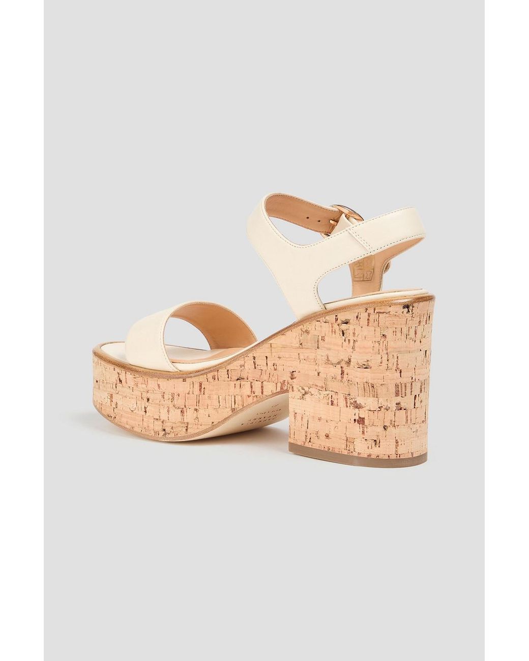 Gabriela Hearst White Sardis Leather Platform Sandals