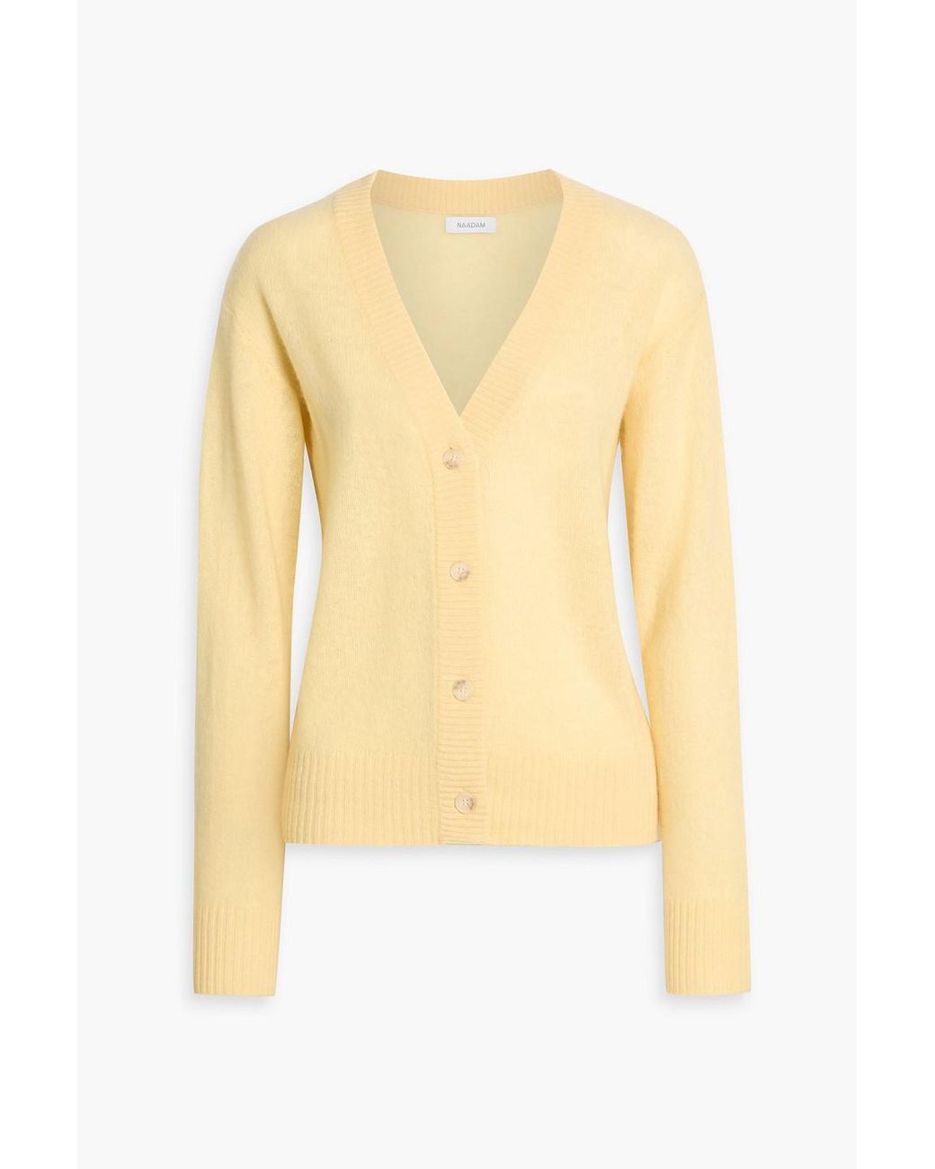NAADAM Yellow Cashmere Cardigan