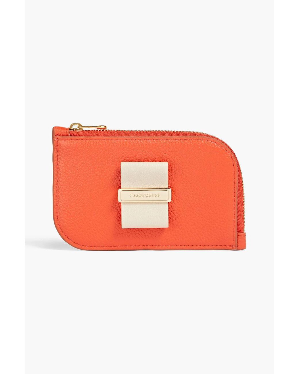 See By Chloé Rosita Pebbled-leather Coin Purse in Orange