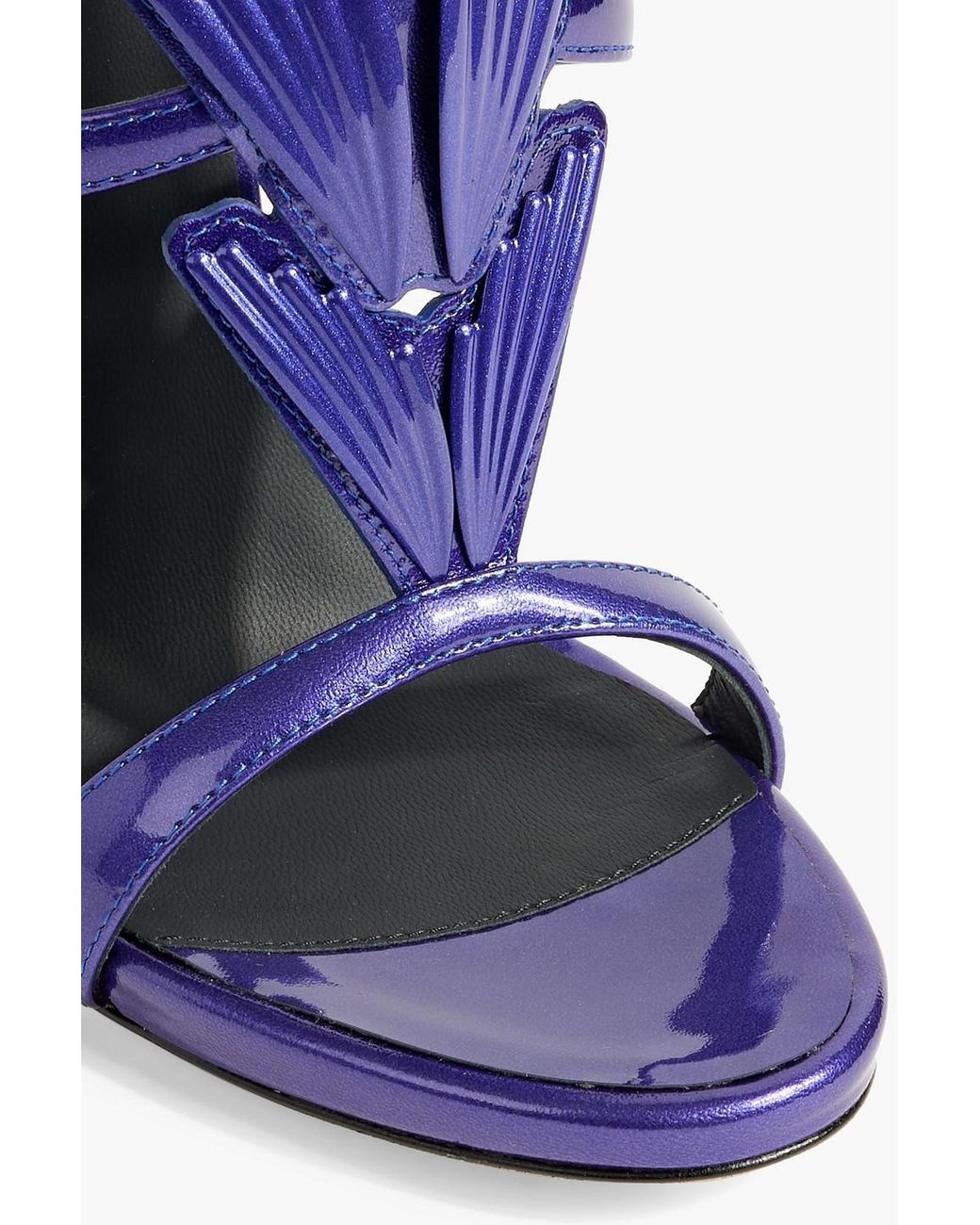 Giuseppe Zanotti Cruel Appliquéd Patent-leather Sandals in Blue | Lyst