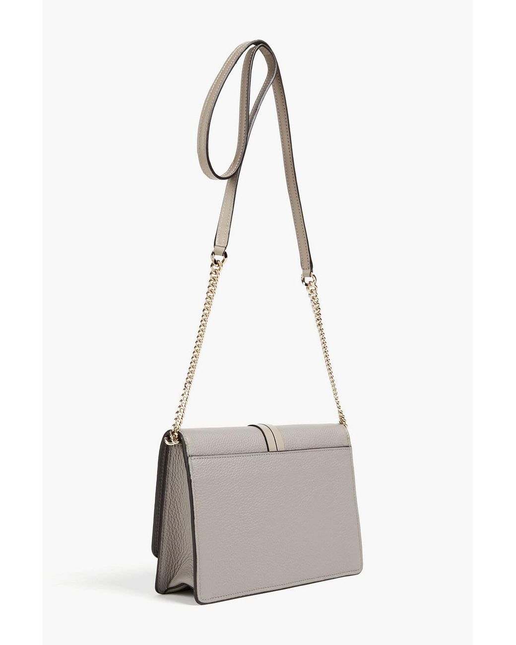 【CHLOE】ALPHABET SHOULDER BAG Chloé Alphabet Pebbled-leather Shoulder Bag in White | Lyst UK
