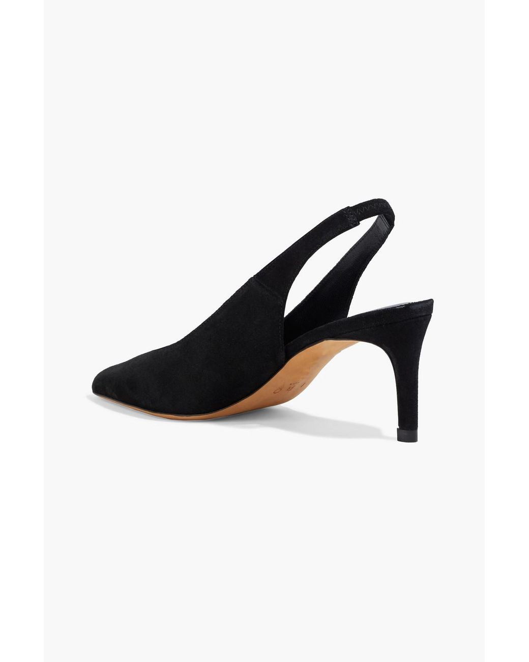 black suede slingback