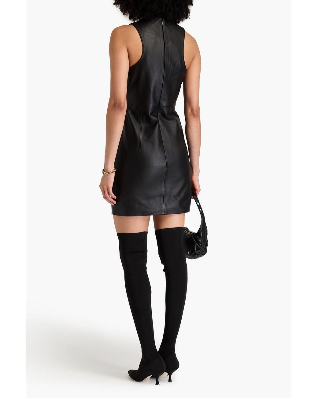 ワンピース REMAIN BIRGER CHRISTENSEN Black polyester mini dress REMAIN Birger Christensen Leather Mini Dress in Black | Lyst