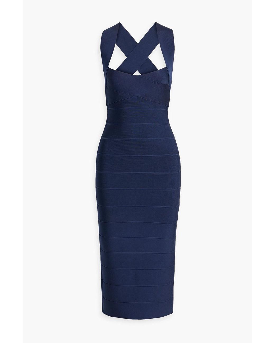 Herve leger hotsell blue bandage dress