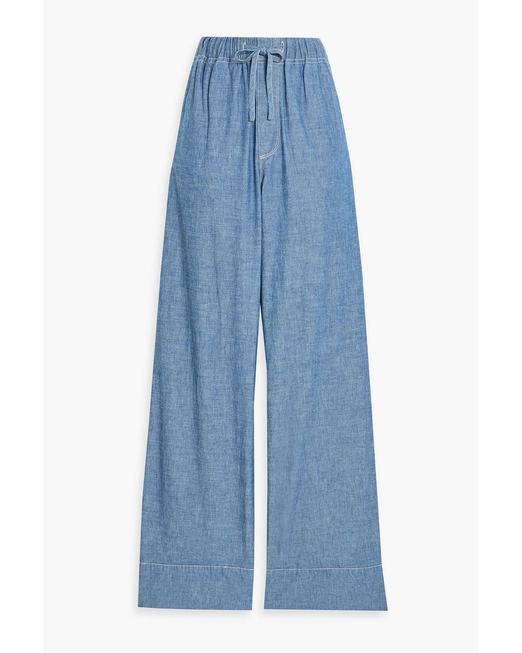 Alex Mill Riley Cotton Straight-Leg Pants in Blue | Lyst